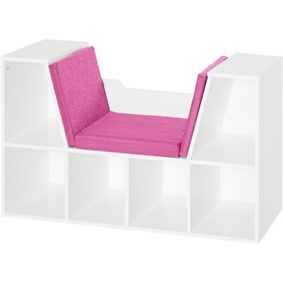 OEM Bibliothèque Banc 2 En 1 Avec Coussins De Siège, Étagère Cube 6 Compartiments Ouverts Et 2 Niveaux, Meuble De Rangement Pour Salon, Chambre À Coucher, Bureau, 102 X 30 X 61 Cm, Rose - Publicité OEM Bibliothèque Banc 2 En 1 Avec Coussins De Siège, Étagère Cube 6 Compartiments Ouverts Et 2 Niveaux, Meuble De Rangement Pour Salon, Chambre À Coucher, Bureau, 102 X 30 X 61 Cm, Rose - Publicité