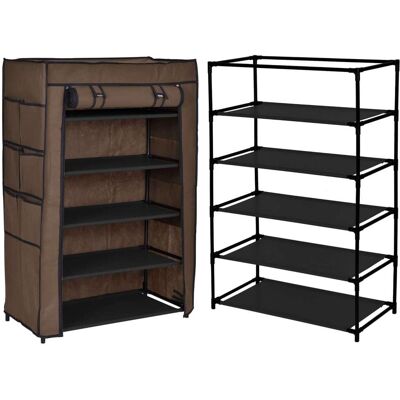 OEM Armoire À Chaussures Mona En Tissu, Marron Foncé - Publicité OEM Armoire À Chaussures Mona En Tissu, Marron Foncé - Publicité