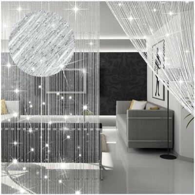 OEM Royaluxe-rideau De Porte À Perles Pour Le Salon, La Maison, La Décoration De Chambre Pour Adolescentes (argent,100 X 200 Cm) - Publicité OEM Royaluxe-rideau De Porte À Perles Pour Le Salon, La Maison, La Décoration De Chambre Pour Adolescentes (argent,100 X 200 Cm) - Publicité