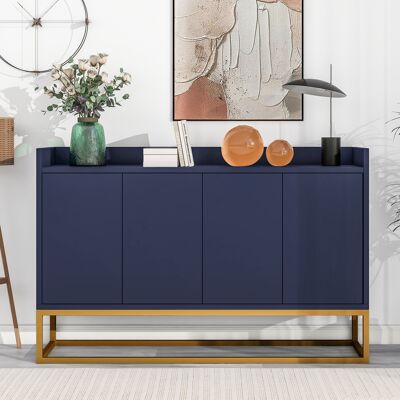 ALLAUVE Buffet Minimaliste Bleu Marine 4 Portes Sans Poignée, Idéal Pour Salle À Manger, Salon Ou Cuisine - Publicité ALLAUVE Buffet Minimaliste Bleu Marine 4 Portes Sans Poignée, Idéal Pour Salle À Manger, Salon Ou Cuisine - Publicité