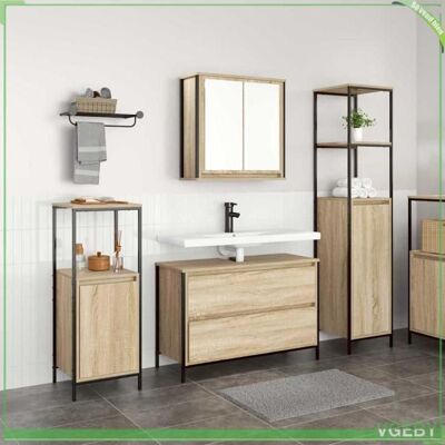OEM Ensemble Mobilier Salle De Bain 3 Pcs - Faf7291712445354 - Chêne Sonoma - Bois D'Ingénierie - Grand Rangement - Publicité OEM Ensemble Mobilier Salle De Bain 3 Pcs - Faf7291712445354 - Chêne Sonoma - Bois D'Ingénierie - Grand Rangement - Publicité