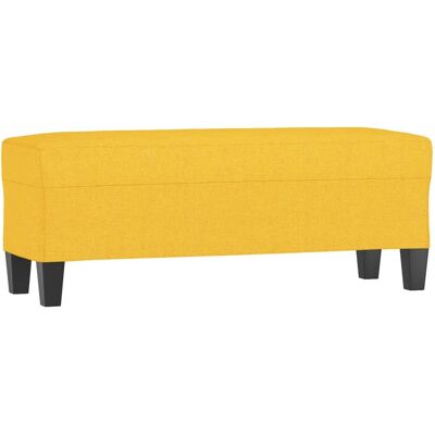 DESIGN IN Banc Jaune Clair 100x35x41 Cm Tissu - Publicité DESIGN IN Banc Jaune Clair 100x35x41 Cm Tissu - Publicité