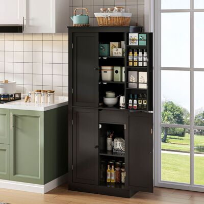 ACKERMAN Meuble De Cuisine, Armoire Haute Multifonctionnelle, Buffet Avec Deux Portes À Étagères, Compartiments De Rangement Et Tiroir Intérieur, 182 × 40 × 75, Convient Pour La Cuisine, La Salle À Manger Et L - Publicité ACKERMAN Meuble De Cuisine, Armoire Haute Multifonctionnelle, Buffet Avec Deux Portes À Étagères, Compartiments De Rangement Et Tiroir Intérieur, 182 × 40 × 75, Convient Pour La Cuisine, La Salle À Manger Et L - Publicité
