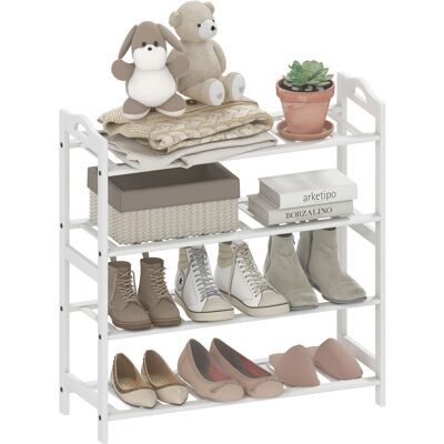 OEM Étagère À Chaussures En Bambou Pour 12 Paires De Chaussures, Idéale Pour L'Entrée, Le Couloir Ou La Chambre. Dimensions : 67,5 X 24,7 X 72 Cm, Blanche. Publicité OEM Étagère À Chaussures En Bambou Pour 12 Paires De Chaussures, Idéale Pour L'Entrée, Le Couloir Ou La Chambre. Dimensions : 67,5 X 24,7 X 72 Cm, Blanche. Publicité