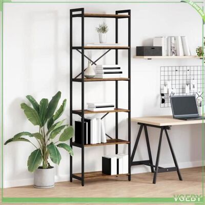 OEM Bibliothèque - Abi - Bois Ancien - 60 X 30 X 188 Cm - Pieds Réglables - Design Industriel - Publicité OEM Bibliothèque - Abi - Bois Ancien - 60 X 30 X 188 Cm - Pieds Réglables - Design Industriel - Publicité