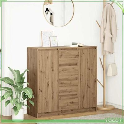 OEM Buffet - 3328461 - Chêne Artisanal - Bois D'Ingénierie - 100,5 X 35 X 98,5 Cm - Publicité OEM Buffet - 3328461 - Chêne Artisanal - Bois D'Ingénierie - 100,5 X 35 X 98,5 Cm - Publicité