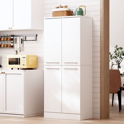 ARRIGONI Armoire Garde-manger De Cuisine, Meuble Haut Blanc Brillant, Meuble De Rangement 4 Portes Au Design Type Réfrigérateur, Étagères Réglables En Hauteur, Grande Armoire De Cuisine Avec Poignées Métalliqu - Publicité ARRIGONI Armoire Garde-manger De Cuisine, Meuble Haut Blanc Brillant, Meuble De Rangement 4 Portes Au Design Type Réfrigérateur, Étagères Réglables En Hauteur, Grande Armoire De Cuisine Avec Poignées Métalliqu - Publicité