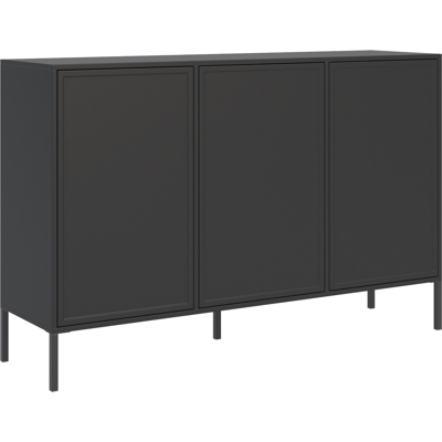 Selsey Velveto – Buffet 3 Portes – Noir – 150cm - Publicité Selsey Velveto – Buffet 3 Portes – Noir – 150cm - Publicité