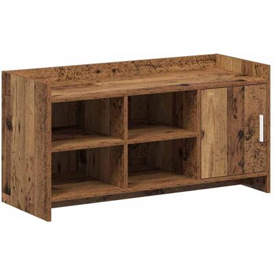 Cabinet À Chaussures Avec Porte Bois Ancien 100 X 39,5 X 51 Cm Vidaxl - Publicité Cabinet À Chaussures Avec Porte Bois Ancien 100 X 39,5 X 51 Cm Vidaxl - Publicité