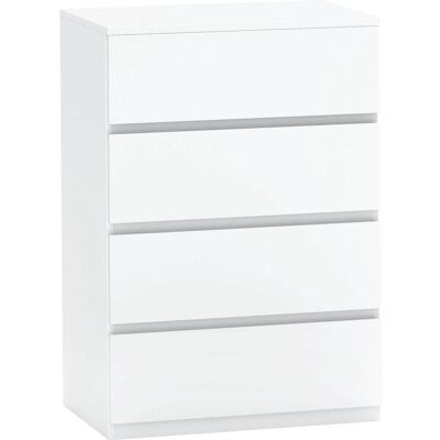 OEM Commode Buffet À 4 Tiroirs, Dimensions 55 X 33 X 80 Cm, Finition Blanche Élégante, Design Pratique Et Moderne, Idéale Pour Salon, Chambre Ou Entrée - Publicité OEM Commode Buffet À 4 Tiroirs, Dimensions 55 X 33 X 80 Cm, Finition Blanche Élégante, Design Pratique Et Moderne, Idéale Pour Salon, Chambre Ou Entrée - Publicité