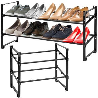 OEM Étagère À Chaussures Réglable Et Extensible Navia, 2 Niveaux - Publicité OEM Étagère À Chaussures Réglable Et Extensible Navia, 2 Niveaux - Publicité