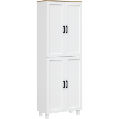 ARRIGONI Armoire De Cuisine Hauteur 170 Cm Buffet Haut Avec 4 Portes Et Étagères Ajustable, Design Moderne, Blanc - Publicité ARRIGONI Armoire De Cuisine Hauteur 170 Cm Buffet Haut Avec 4 Portes Et Étagères Ajustable, Design Moderne, Blanc - Publicité
