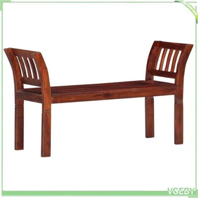 OEM Banc - 286264 - Bois Massif D'Acacia - Finition Noyer - 111 X 37 X 60 Cm - Publicité OEM Banc - 286264 - Bois Massif D'Acacia - Finition Noyer - 111 X 37 X 60 Cm - Publicité