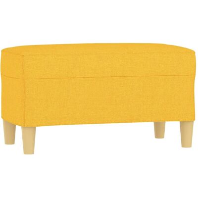 DESIGN IN Banc Jaune Clair 70x35x41 Cm Tissu - Publicité DESIGN IN Banc Jaune Clair 70x35x41 Cm Tissu - Publicité