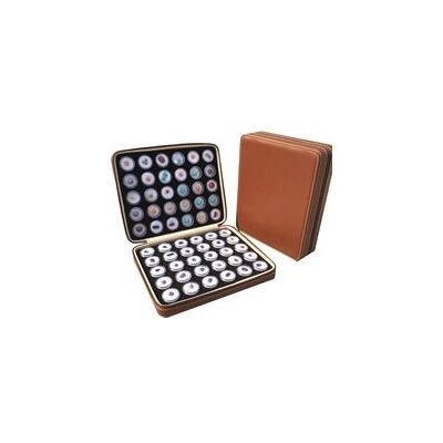 OEM Marron, Boîte De Présentation De 60 Diamants En Pierre, Boîte De Rangement De Collection En Cuir - Publicité OEM Marron, Boîte De Présentation De 60 Diamants En Pierre, Boîte De Rangement De Collection En Cuir - Publicité