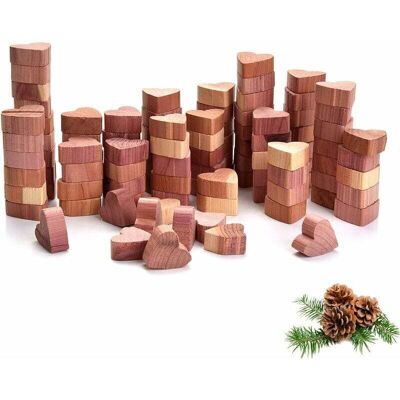 STAKMANN Lot De 100 Anti Mites Bois De Cèdre Anti Mites Textiles Antimites Boules En Bois De Cèdre Cœurs Naturel Sans Produit Chimique, Piège Naturel Contre Les Mites Pour Les Armoires, Les Tiroirs - Publicité STAKMANN Lot De 100 Anti Mites Bois De Cèdre Anti Mites Textiles Antimites Boules En Bois De Cèdre Cœurs Naturel Sans Produit Chimique, Piège Naturel Contre Les Mites Pour Les Armoires, Les Tiroirs - Publicité
