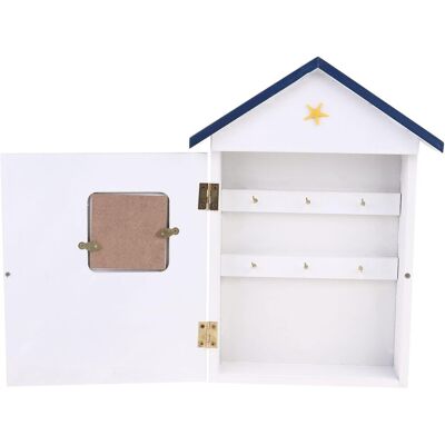 JILLIOPER Boîte À Clés Murale Bois Style Méditerranéen Pour Rangement Clés Maison Entrée Cuisine Usage Polyvalent - Publicité JILLIOPER Boîte À Clés Murale Bois Style Méditerranéen Pour Rangement Clés Maison Entrée Cuisine Usage Polyvalent - Publicité