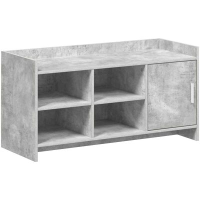 Cabinet À Chaussures Avec Porte Gris Béton 100 X 39,5 X 51 Cm Vidaxl - Publicité Cabinet À Chaussures Avec Porte Gris Béton 100 X 39,5 X 51 Cm Vidaxl - Publicité