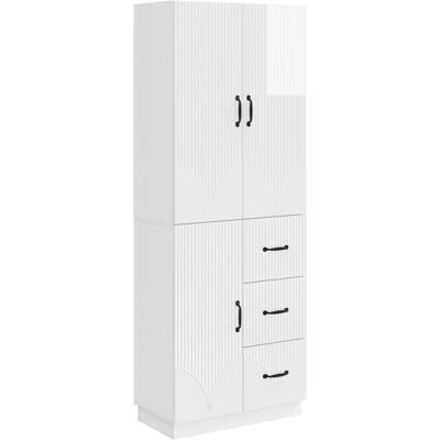 Ensemble De Meubles 2 Pcs Blanc Brillant Bois D'Ingénierie Vidaxl - Publicité Ensemble De Meubles 2 Pcs Blanc Brillant Bois D'Ingénierie Vidaxl - Publicité