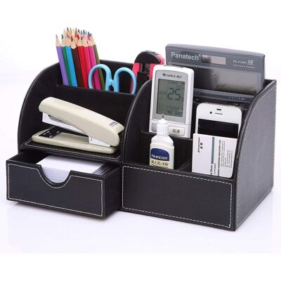 Organisateur De Bureau En Cuir Pu, Porte-stylo Multifonction – Delkevic - Publicité Organisateur De Bureau En Cuir Pu, Porte-stylo Multifonction – Delkevic - Publicité
