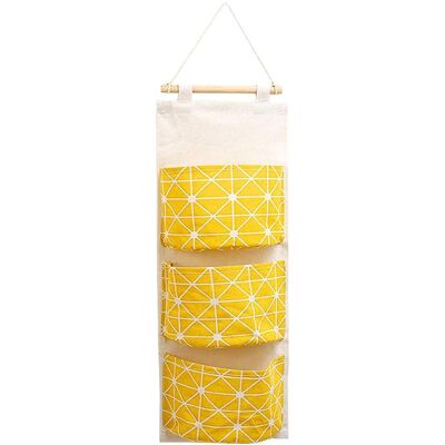 LAVVE Joli Sac De Rangement Suspendu En Lin Derrière Une Porte Pliante Pour Ranger De Petits Objets Dans L'Entrée. Publicité LAVVE Joli Sac De Rangement Suspendu En Lin Derrière Une Porte Pliante Pour Ranger De Petits Objets Dans L'Entrée. Publicité