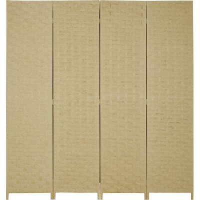 OEM Paravent Pliant 4 Panneaux, 159,5 X 169,5 Cm, En Fibre Ondulée, Pour Salon, Marron - Publicité OEM Paravent Pliant 4 Panneaux, 159,5 X 169,5 Cm, En Fibre Ondulée, Pour Salon, Marron - Publicité