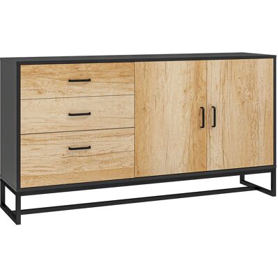OEM Buffet Salon Meuble De Rangement Avec 3 Tiroirs Et Étagère Réglable. Pieds En Acier. Poignées En Alliage D'Aluminium - Publicité OEM Buffet Salon Meuble De Rangement Avec 3 Tiroirs Et Étagère Réglable. Pieds En Acier. Poignées En Alliage D'Aluminium - Publicité