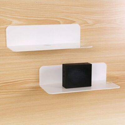 OEM Royaluxe-lot De 2 Étagères Murales Flottantes - Blanc - Petite Étagère En Acryl Pour Chambre, Salle De Bain, Cuisine, Salon, Bureau, Salle De Jeux Avec Clips Pour Câbles - Publicité OEM Royaluxe-lot De 2 Étagères Murales Flottantes - Blanc - Petite Étagère En Acryl Pour Chambre, Salle De Bain, Cuisine, Salon, Bureau, Salle De Jeux Avec Clips Pour Câbles - Publicité
