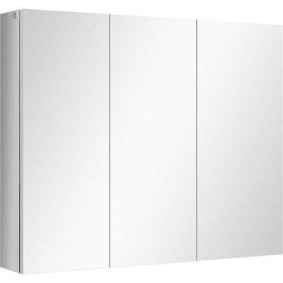 ACKERMAN Armoire De Salle De Bain Armoire À Miroir Armoire Murale Avec 3 Portes En Verre Et 5 Clayettes, Acier Inoxydable, Argent, 70x12x55cm - Publicité ACKERMAN Armoire De Salle De Bain Armoire À Miroir Armoire Murale Avec 3 Portes En Verre Et 5 Clayettes, Acier Inoxydable, Argent, 70x12x55cm - Publicité