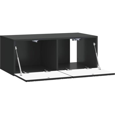 Vidaxl Wall-mounted Tv Cabinet 98 X 41 X 30 Cm Black Engineered Wood - Publicité Vidaxl Wall-mounted Tv Cabinet 98 X 41 X 30 Cm Black Engineered Wood - Publicité