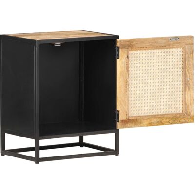 Maison Exclusive - Table De Chevet 40x30x50 Cm Bois De Manguier Et Canne Naturelle - Publicité Maison Exclusive - Table De Chevet 40x30x50 Cm Bois De Manguier Et Canne Naturelle - Publicité