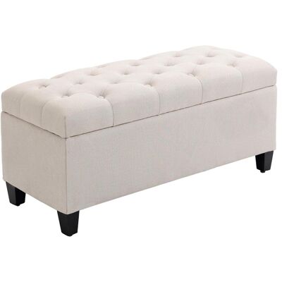 OEM Banc De Rangement Pouf Salon Bout De Lit Coffre De Rangement Pour Salon, Chambre, Entrée, 100 X 40 X 44 Cm, Blanc - Publicité OEM Banc De Rangement Pouf Salon Bout De Lit Coffre De Rangement Pour Salon, Chambre, Entrée, 100 X 40 X 44 Cm, Blanc - Publicité