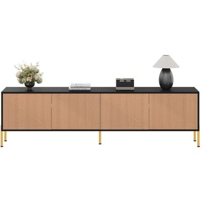 ACKERMAN Meuble Tv Moderne, Support Tv, Panneau Tv, Meuble Tv Bas. Design Color-block Unique, 179 X 35 X 53,5 Cm (l X L X H) - Publicité ACKERMAN Meuble Tv Moderne, Support Tv, Panneau Tv, Meuble Tv Bas. Design Color-block Unique, 179 X 35 X 53,5 Cm (l X L X H) - Publicité