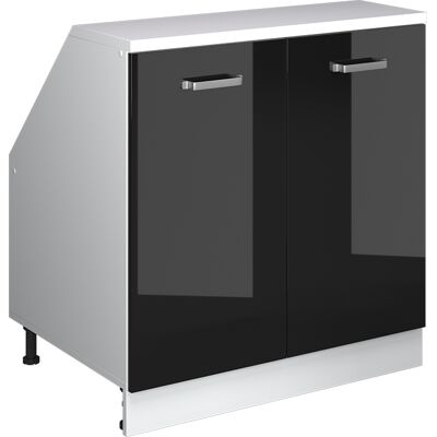Meuble De Rangement Sous Pente Rion, Noir Haute Brillance, 80x81.6cm 2 Portes, 60 Cm De Profondeur, Vicco - Publicité Meuble De Rangement Sous Pente Rion, Noir Haute Brillance, 80x81.6cm 2 Portes, 60 Cm De Profondeur, Vicco - Publicité