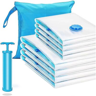 Sacs De Rangement Sous Vide, Lot De 8 (4 Jumbo + 4 Grands), Sacs De Rangement Avec Double Fermeture Éclair, Espace-aquaforge - Publicité Sacs De Rangement Sous Vide, Lot De 8 (4 Jumbo + 4 Grands), Sacs De Rangement Avec Double Fermeture Éclair, Espace-aquaforge - Publicité