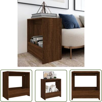 OEM The Living Store Table D'Appoint Chêne Marron 50x26x50 Cm Bois D'Ingénierie - Table D'Appoint - Meuble De Salon - Table Basse - Table Rustique - Rangement Intérieur - Publicité OEM The Living Store Table D'Appoint Chêne Marron 50x26x50 Cm Bois D'Ingénierie - Table D'Appoint - Meuble De Salon - Table Basse - Table Rustique - Rangement Intérieur - Publicité