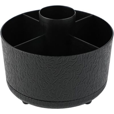 OEM Boîte De Rangement Cosmétique Rotative À 360 Degrés, Noire - Publicité OEM Boîte De Rangement Cosmétique Rotative À 360 Degrés, Noire - Publicité