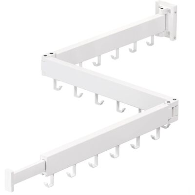 OEM Porte-manteau Mural, Porte-manteau Rétractable, Étendoir À Linge Peu Encombrant, Pliable Pour Buanderie, Balcon, Armoire, Chambre À Coucher, Blanc - Publicité OEM Porte-manteau Mural, Porte-manteau Rétractable, Étendoir À Linge Peu Encombrant, Pliable Pour Buanderie, Balcon, Armoire, Chambre À Coucher, Blanc - Publicité