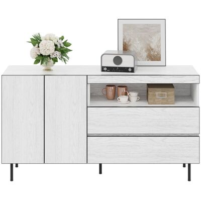 ACKERMAN Buffet Moderne Et Minimaliste, Portes Doubles, Tiroirs Doubles, Étagères Ouvertes, Meuble De Rangement Multifonctionnel Pour Salon Et Salle À Manger - Publicité ACKERMAN Buffet Moderne Et Minimaliste, Portes Doubles, Tiroirs Doubles, Étagères Ouvertes, Meuble De Rangement Multifonctionnel Pour Salon Et Salle À Manger - Publicité