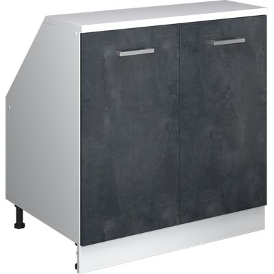 Meuble De Rangement Sous Pente Rion, Béton Noir, 80x81.6cm 2 Portes, 60 Cm De Profondeur, Vicco - Publicité Meuble De Rangement Sous Pente Rion, Béton Noir, 80x81.6cm 2 Portes, 60 Cm De Profondeur, Vicco - Publicité
