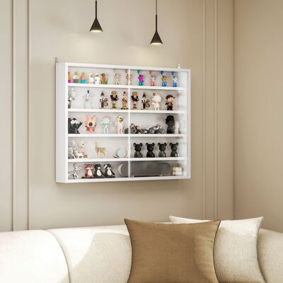 OEM Vitrine Murale 5 Étagères 2 Portes Verre 80x9,5x60 Cm Blanc - Publicité OEM Vitrine Murale 5 Étagères 2 Portes Verre 80x9,5x60 Cm Blanc - Publicité