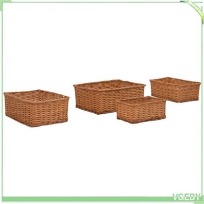 OEM Ensemble De 4 Paniers - Modèle 286980 - Saule Marron - Rectangulaires Tissés - Polyvalents (panier À Linge) - Publicité OEM Ensemble De 4 Paniers - Modèle 286980 - Saule Marron - Rectangulaires Tissés - Polyvalents (panier À Linge) - Publicité