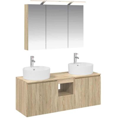 Ensemble D'Armoire De Salle De Bain 4 Pcs Chêne Sonoma Vidaxl - Publicité Ensemble D'Armoire De Salle De Bain 4 Pcs Chêne Sonoma Vidaxl - Publicité