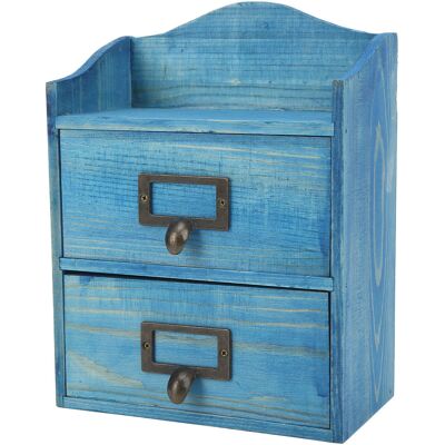 LBVIE Organisateur Cosmétique En Bois Bleu Au Design Rétro, 3 Niveaux, Grande Capacité, Boîte À Bijoux En Bois Polyvalente Pour Bijoux Et Cosmétiques - Publicité LBVIE Organisateur Cosmétique En Bois Bleu Au Design Rétro, 3 Niveaux, Grande Capacité, Boîte À Bijoux En Bois Polyvalente Pour Bijoux Et Cosmétiques - Publicité