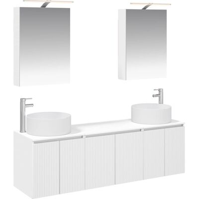 Ensemble D'Armoire De Salle De Bain 5 Pcs Blanc Vidaxl - Publicité Ensemble D'Armoire De Salle De Bain 5 Pcs Blanc Vidaxl - Publicité