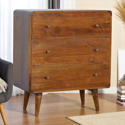 OEM Commode En Bois Massif Cintré, Couleur Châtaignier. Ce Modèle Comprend Trois Tiroirs Offrant Un Espace De Rangement Généreux Pour Les Vêtements, Les Accessoires Ou Les Fournitures De Bureau. Marron Fo - Publicité OEM Commode En Bois Massif Cintré, Couleur Châtaignier. Ce Modèle Comprend Trois Tiroirs Offrant Un Espace De Rangement Généreux Pour Les Vêtements, Les Accessoires Ou Les Fournitures De Bureau. Marron Fo - Publicité