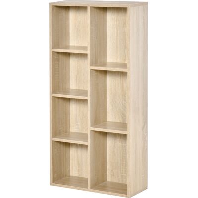 OEM Meuble De Rangement Bibliothèque Étagère 7 Cubes Pour Intérieur, Salon, Chambre - 50l X 24p X 106h Cm, Bois Naturel - Publicité OEM Meuble De Rangement Bibliothèque Étagère 7 Cubes Pour Intérieur, Salon, Chambre - 50l X 24p X 106h Cm, Bois Naturel - Publicité