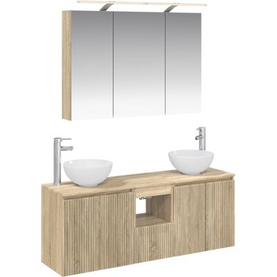 Ensemble D'Armoire De Salle De Bain 4 Pcs Chêne Sonoma Vidaxl - Publicité Ensemble D'Armoire De Salle De Bain 4 Pcs Chêne Sonoma Vidaxl - Publicité