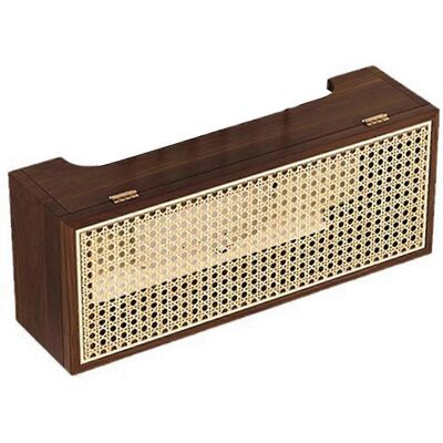 OEM Boîte De Rangement Murale Vintage En Bois Massif Et Rotin Pour Routeur Sans Fil - Publicité OEM Boîte De Rangement Murale Vintage En Bois Massif Et Rotin Pour Routeur Sans Fil - Publicité
