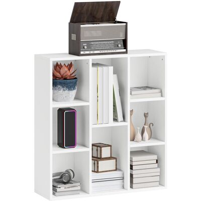 OEM Bibliothèque Étagère De Rangement 8 Compartiments, Pour Salon Chambre À Coucher Bureau, 74,3x24x80cm, Blanc - Publicité OEM Bibliothèque Étagère De Rangement 8 Compartiments, Pour Salon Chambre À Coucher Bureau, 74,3x24x80cm, Blanc - Publicité
